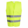 Regatta High Visibility RG471, a bright yellow safety vest featuring two horizontal reflective gray stripes.