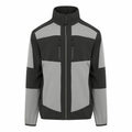 A Regatta Professional RG541 jacket featuring a black and gray color-block design, a high collar, a front zipper, and two chest pockets.