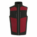 A Regatta Professional RG543 sleeveless vest in black and red featuring a front zipper and two zippered pockets.