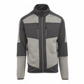The RG545 by Regatta Professional is a black and gray zip-up jacket featuring long sleeves and two zippered chest pockets, displayed on a plain white background.