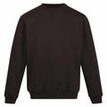 A crewneck sweatshirt with long sleeves in plain black by Regatta Professional, model RG614.