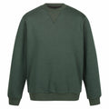 The RG614 by Regatta Professional is a plain dark green crewneck sweater with long sleeves, set against a white background.