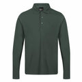 The RG615, a dark green long-sleeve polo shirt by Regatta Professional, features a collar and button placket, shown on a plain white background.