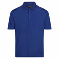 A plain blue polo shirt from Regatta Professional's RG617 line, featuring a collar and three buttons on the front, is displayed against a white background.