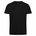 Regatta Professional's RG618 short-sleeve T-shirt in plain black showcased against a white background.