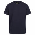 A plain black Regatta Professional RG618 crew neck t-shirt showcased on a white background. The shirt features short sleeves and boasts a simple, classic design.