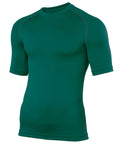 RH002 by Rhino, a green short-sleeve compression shirt, displayed against a white background.