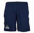Navy blue RH016 sports shorts featuring Rhino's embroidered logo on the left leg.