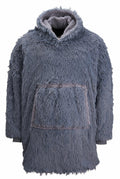 Introducing the Ribbon RI001, a cozy blue hooded blanket featuring a large front pocket, crafted for ultimate warmth and comfort.