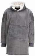 Introducing the Ribbon RI002: a cozy oversized hoodie in gray, featuring a spacious front pocket and a fleece-lined hood.