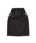 A black Bags drawstring bag with beige cords, shown against a white background.