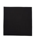 A black Towels cloth serviette, square-shaped and plain, is laid flat on a white background.