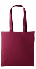 A Nutshell RL100 tote bag in plain maroon with long handles, displayed on a white background.