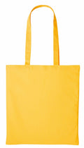 A yellow RL100 tote bag with long handles from Nutshell, showcased against a white background.