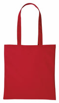 A Nutshell RL100 tote bag in plain red with two handles, displayed against a white background.