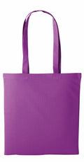 A Nutshell RL100 purple tote bag featuring two handles, set against a white background. The bag is simple with no visible designs or logos.
