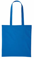 The RL100 tote bag by Nutshell, presented in plain blue with long handles against a white background.