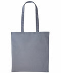 The RL100 by Nutshell is a simple, unadorned gray tote bag with long handles, displayed on a white background, highlighting its minimalistic design.