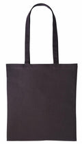 A Nutshell RL100 tote bag in plain black with long straps, made of fabric.