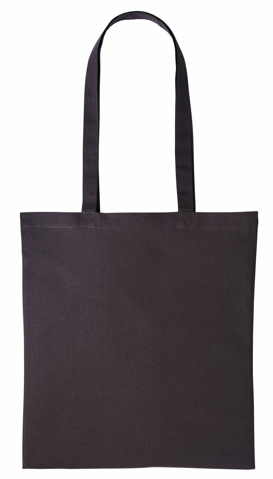 A Nutshell RL100 tote bag in plain black with long straps, made of fabric.