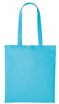 The RL100 by Nutshell is a vibrant blue tote bag with long handles, set against a white background. Its plain and simple design makes it perfect for carrying groceries or personal items.