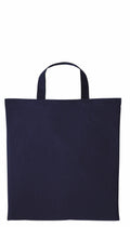 The RL110 by Nutshell is a plain black fabric tote bag featuring two short handles, displayed against a white background. It boasts a simple and minimalist design, free from any visible logos or embellishments.