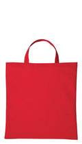 A Nutshell RL110 tote bag in plain red with a single handle, photographed against a white background.