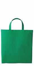 The Nutshell RL110 is a plain green tote bag featuring short handles, displayed against a white background.