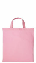 The RL110 by Nutshell is a simple pink tote bag featuring two handles, displayed on a white backdrop.