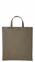 A Nutshell RL110 tote bag in olive green with short handles, set against a white background.