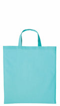 A Nutshell RL110 light blue tote bag with short handles, showcased against a white background.