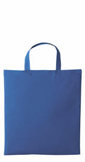 The RL110 by Nutshell is a simple blue tote bag featuring two handles, crafted from fabric and showcased on a white backdrop.