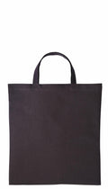 The RL110 by Nutshell is a simple black tote bag featuring two handles, set against a white background.