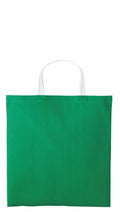 A Nutshell brand RL130 tote bag in green with white handles on a white background.