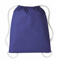 A Nutshell RL300 backpack featuring a plain blue design with white drawstrings, displayed against a white backdrop.
