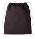 The Nutshell RL300 is a plain black drawstring backpack featuring white cords, showcased against a white background. The design is simple and unadorned, with the cords functioning as both straps and the closure mechanism.