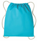 The RL300, a vibrant blue drawstring backpack from Nutshell featuring white strings, is showcased against a plain white background. The bag boasts a sleek design with no logos or additional embellishments.