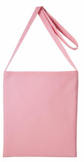 Introducing the RL400 by Nutshell - a pink tote bag featuring a wide strap for comfortable shoulder carrying. This tote showcases a minimalist and unadorned style, free of any visible pockets or decorations.