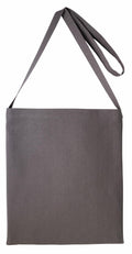 The RL400 by Nutshell is a grey, rectangular fabric tote bag featuring long handles, showcased against a plain white background. This bag presents a simple and functional design, ideal for carrying various items.
