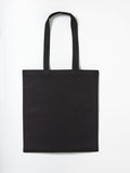 A Nutshell RL600 tote bag in plain black, featuring two handles, set against a white background.
