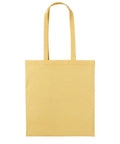 The RL600 by Nutshell is a plain yellow tote bag featuring long handles, displayed against a white background. It boasts a simple, unadorned design with a rectangular shape and smooth texture.