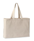 A plain, rectangular beige canvas tote bag called “Bags” with two long handles, shown empty against a white background with no visible patterns, logos, or decorations.