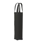 The Bags product is a plain black fabric tote with two handles, featuring a tall and narrow shape ideal for carrying a bottle. It stands upright and is shown against a white background.
