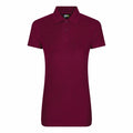 The RX01F, a dark red polo shirt from ProRTX, features short sleeves, a collar, and a button placket, displayed against a white background.