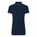 Product RX01F from ProRTX is a navy blue polo shirt featuring short sleeves, a collar, and three buttons. The shirt is showcased against a plain white background.
