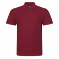 RX101 polo shirt by ProRTX in plain burgundy, set against a white background.