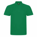 RX101 by ProRTX is a green polo shirt with short sleeves, a collar, and a button placket.