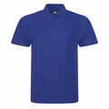 The RX101 from ProRTX is a plain blue polo shirt featuring short sleeves, a collar, and a three-button placket. It is showcased against a white background.