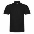 The RX105 by ProRTX is a black short-sleeve polo shirt featuring a collar and three buttons.