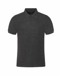 The RX110 by ProRTX is a plain dark gray polo shirt featuring short sleeves and a buttoned collar.